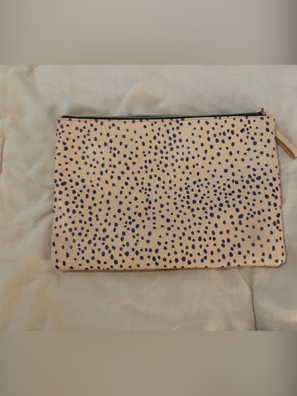 Spotted beige Travel Cosmetic Pouch
